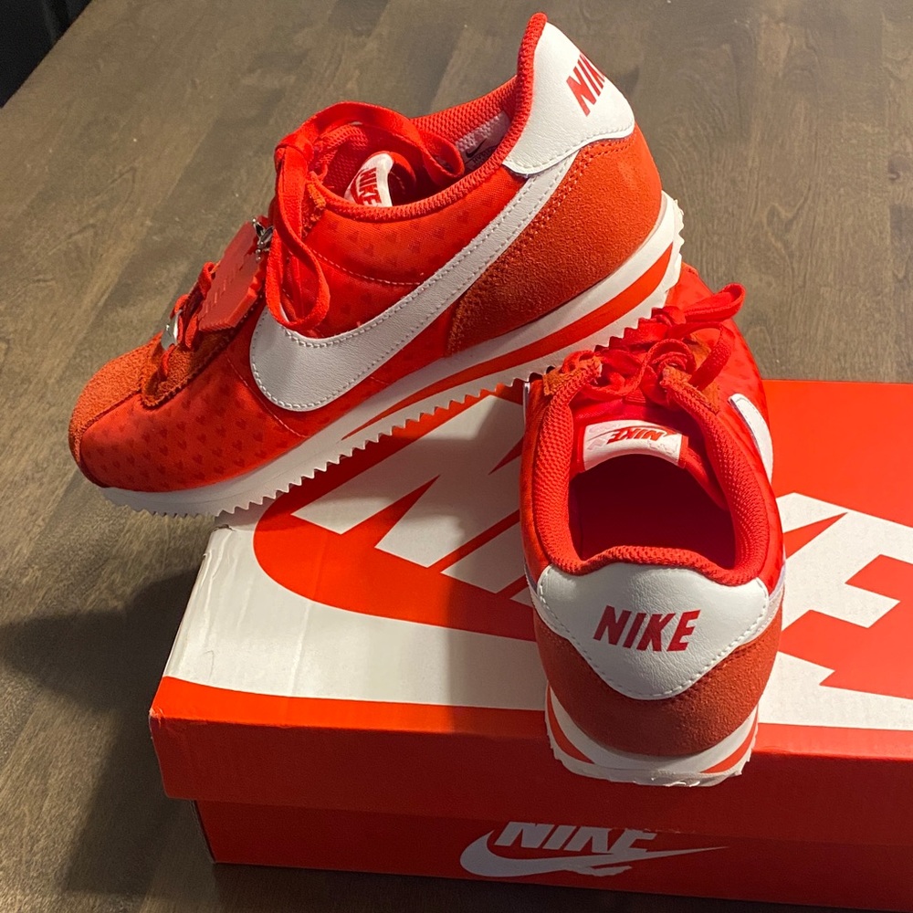 Nike Kids Bright Red and White Sneakers